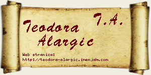 Teodora Alargić vizit kartica